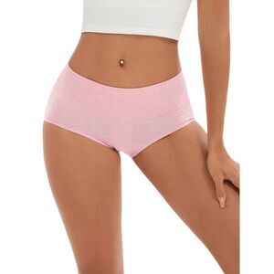 High Waist Tummy Control Briefs Butt Lifter Control Panties Pink